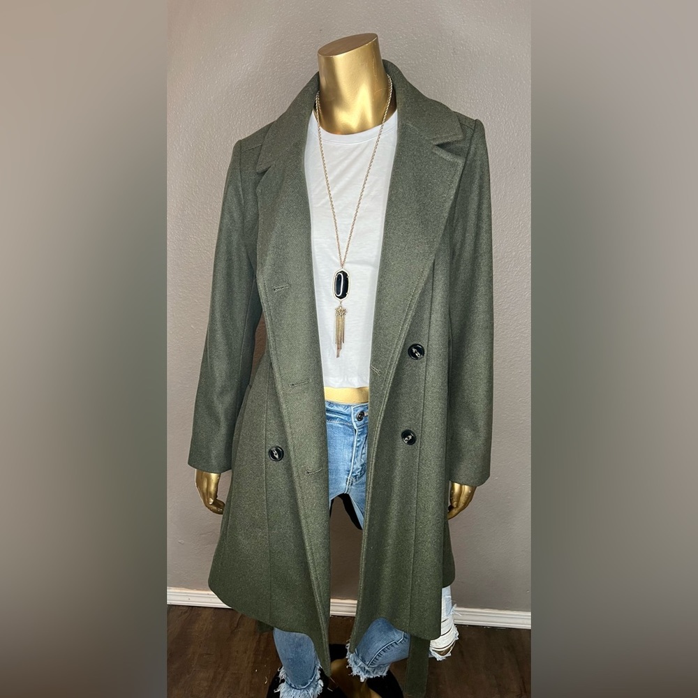 Dark Green Express Italian Wool Dresscoat